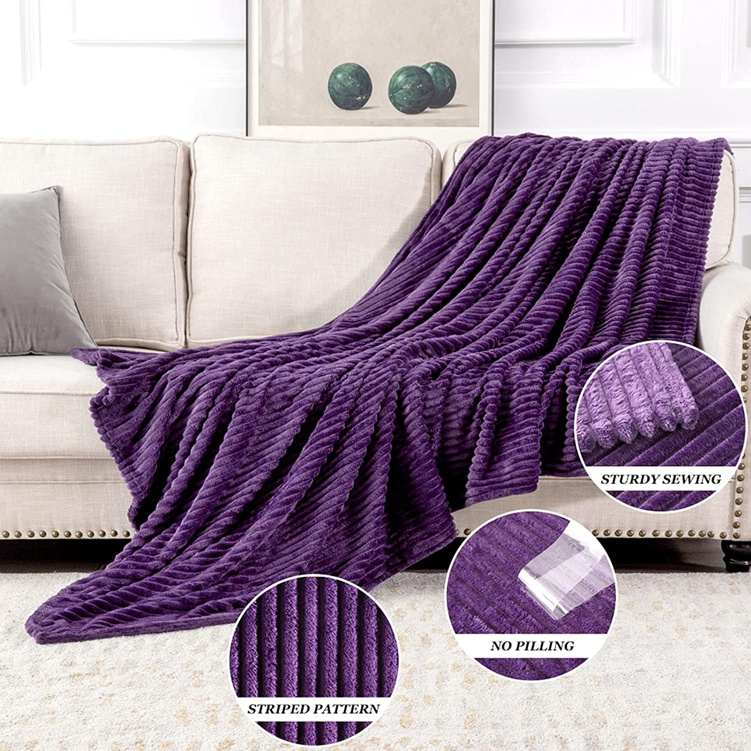Mauve blanket throw hotsell