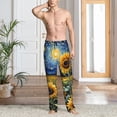 thumbnail image 2 of Fotbe Starry Sky Sunflower Pantalones de Pijama para Hombre, Pantalones de Dormir, Pantalones de Casa con Cintura Ajustable y Bolsillos-Medium, 2 of 6