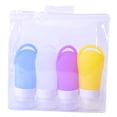 thumbnail image 4 of 4 piezas de botella de viaje de silicona a prueba de fugas, contenedores exprimibles para cosméticos para Perfume, champú, cosméticos, actividades Yinane Botella de viaje, 4 of 8