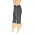 thumbnail image 4 of Bowbear Little Girls Cable Knit Leg Warmers, Gray, 4 of 10