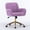 Purple, variant on Violet Plush Alpaca Wool Office Chair - 40° Reclining Swivel Desk Chair with Golden Base, Adjustable Height, Wide Seat (1-Pack)