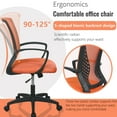 thumbnail image 3 of FDW Ergonomic Office Chair, Lumbar Support, Rolling Swivel for Women(Orange), 3 of 7