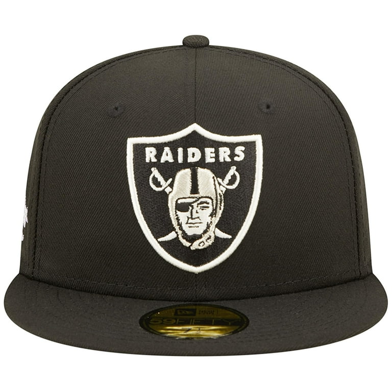 Men's Las Vegas Raiders New Era Black Super Bowl XVIII Pop Sweat 59FIFTY  Fitted Hat