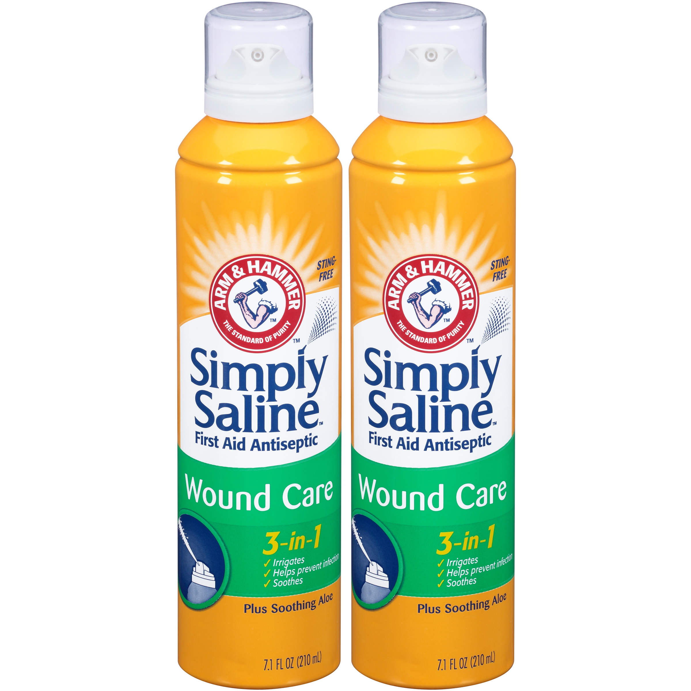 2 Pack Simply Saline Wound Care 3in1 First Aid Antiseptic, 7.40 oz Each