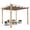 Imitation wood grain column khaki, variant on Danolapsi Outdoor Pergola 10 x 10ft Aluminum Pergola, Outdoor Shelter Modern Design with Adjustable Roof Sun Shade Pavilion Grape Trellis Grill Gazebo for Gardens, Patios, Garden Yard, Poolside, Deck