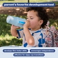 thumbnail image 6 of YAYA My First Travel Tumbler for Preschool & Kids 3+, Insulated Stainless Steel Tumbler with Reusable Silicone Straw & Spill-Proof Lid, Cup Holder Compatible, BPA-Free, 12oz, Blue Stripes, 6 of 8