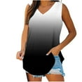 thumbnail image 2 of Wycnly Tank Top for Women Tank Top for Women Breathable Comfy Loose Fit Workout Tank Tee 2025 Casual Gradient Print Sleeveless Shirts Ladies Sleeveless Shirt, 2 of 5