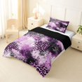 thumbnail image 2 of Homewish Purple Leopard Print Twin Comforter Sets,Animal Theme Bedding Set,Black Reversible,2-Piece,1 Comforter and 1 Pillowcase, 2 of 7