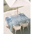 thumbnail image 3 of 60x102 Inch Outdoor Tablecloth with Umbrella Hole Zipper Rectangle Ombre Forest Grey Rectangular Tablecloths Outside Waterproof Mountain Watercolor Branches Patio Table Cloth Cover for Picnic Party, 3 of 8