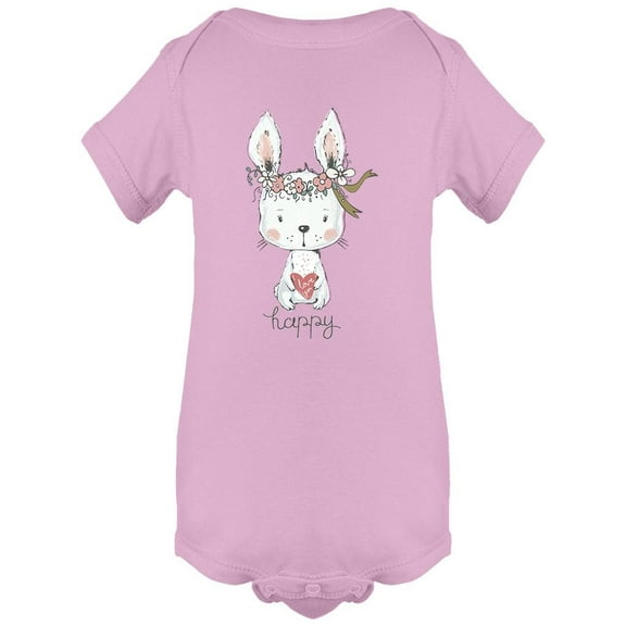 Happy Bunny Design Bodysuit Infant -Image by Shutterstock,  6 Months