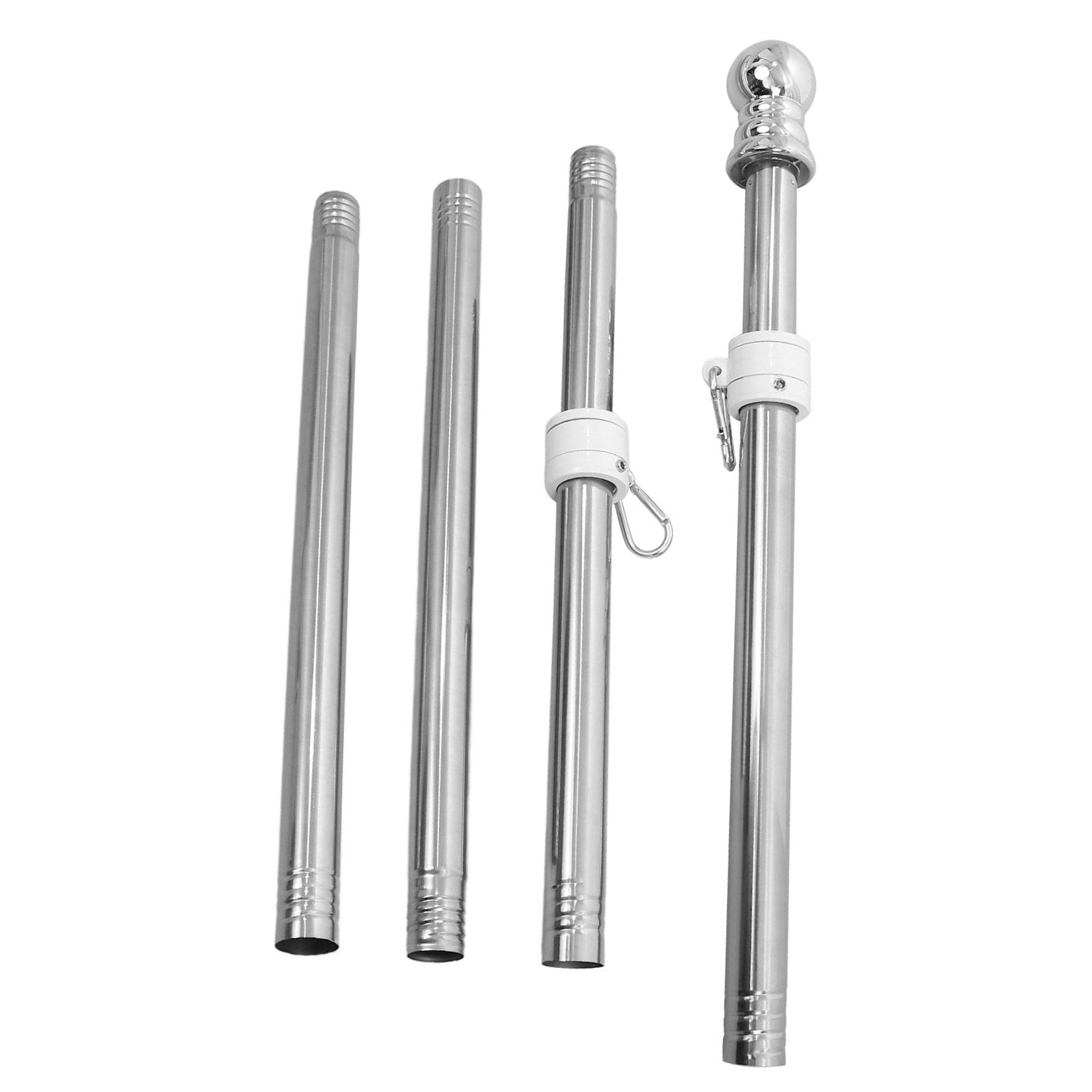 MIPCASE Stainless Steel Flagpole with 360° Rotating Holder, 1 Pack, Outdoor Flag