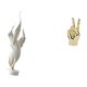 thumbnail image 5 of Escultura de pluma con gesto, estatua moderna de resina, colección de arte, artesanía, adorno de escritorio, figura decorativa para chimenea, armario, 5 of 8