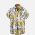 thumbnail image 2 of 2022 Summer Short Sleeve Shirts Original Risk Free Summer Print Shirts Ethnic Trend Men's Tops 042, 2 of 5