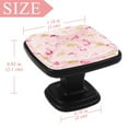 thumbnail image 3 of 4 Pcs Square Cabinet Handle Cupboard Knob Drawer Pulls Handle Flamingo Drawer Knobs with Screws Furniture Decoration, 3 of 5