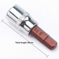 thumbnail image 3 of 1/4 Inch Drive Metric Hex Key Hex Socket Bit Hexagon H2 H3 H4 H5 H6 H7 H8 H10, 3 of 5