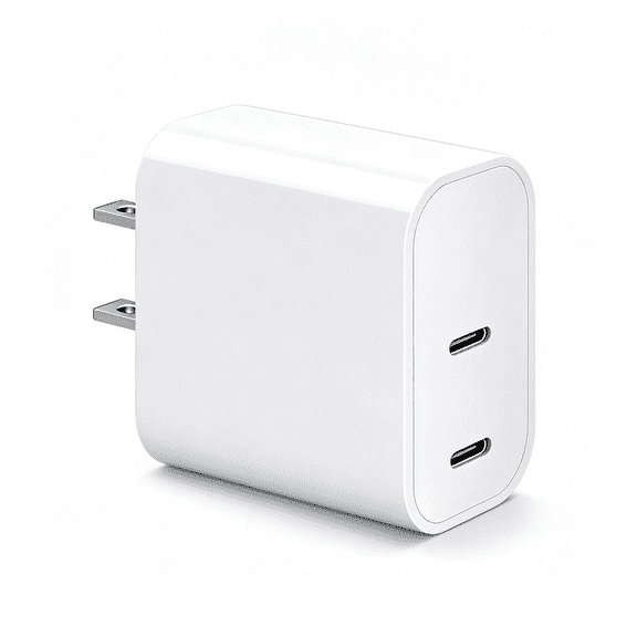 XUBIYM Dual Usb C Charger Block for Watch Series 11 10 Iwatch Iphone Ipad Pro,Wireless Charger Pad, 2 Port Type C Fast Charging 20W Pd Power Adapter Plug Fast Charging Cube