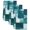 Teal Green, variant on Patchwork Texture Kitchen Towels Set of 4, Retro Rustic Blocks Abstract Linen Brown Absorbent Dish Towels for Kitchen, Microfiber Hand Towel, Quick Drying Tea Towel for Cleaning Decorative Dishcloths