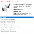thumbnail image 2 of Door Mirror Set 2 Piece - Compatible with 2003 - 2005 Ford E-350 Club Wagon 2004, 2 of 2