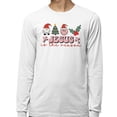 thumbnail image 2 of Smiley Jesus Is the Reason Christmas Long Sleeve Shirt Unisex 3X-Large White, 2 of 5