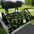 thumbnail image 4 of XYZCANDO Clover Shamrock Golf Cart Seat Cover - Non-Slip Washable Terry Cloth with 4 Storage Pockets for 2-Seat Golf Carts, 4 of 9