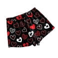 thumbnail image 4 of LWavelet Women's Heart Print Shorts Drawstring Waist Casual Summer Lounge Shorts Black L, 4 of 4