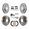 thumbnail image 1 of Transit Auto Front Rear Disc Brake Rotors Ceramic Pads and Drum Kit (7Pc) for Car Dodge Caliber with 276mm Diameter Rotor K8T-102419, 1 of 11