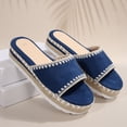 thumbnail image 5 of Women's Platform Espadrille Fisherman Sandals Casual Beach Shoes With Ankle Strap And Open Toe Design, 5 of 9
