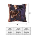 thumbnail image 3 of Halloween Throw Pillow Covers Set of 2, Halloween Gothic Skull Rose C Decorative Pillowcase for Couch Living Room, Square Pillow Covers Protector with Zipper, Halloween Home Decor 20x20, 3 of 6