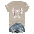 thumbnail image 4 of Tittly T Shirts for Women Graphic Tees Baseball Shirt Women Baseball Mom Tank Tops Graphic Tee Cute Workout T Shirts Casual Summer Sleeveless Vest Tshirts Shirts Spring Tops for Women Beige L, 4 of 4