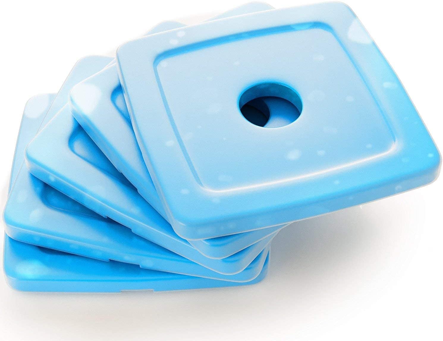 Magic Gel 5 x Ice packs for Lunch Bags and Lunch Boxes. Long Lasting,  Reusable, Small and Thin. The Perfect Cooler for a lunch box