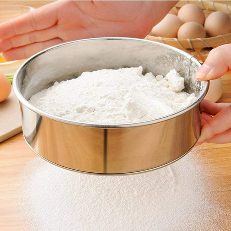 pemedo Electric Flour Sifter for Baking 4 cup Flour Sieve Stainless Steel  Sifter Handheld Battery