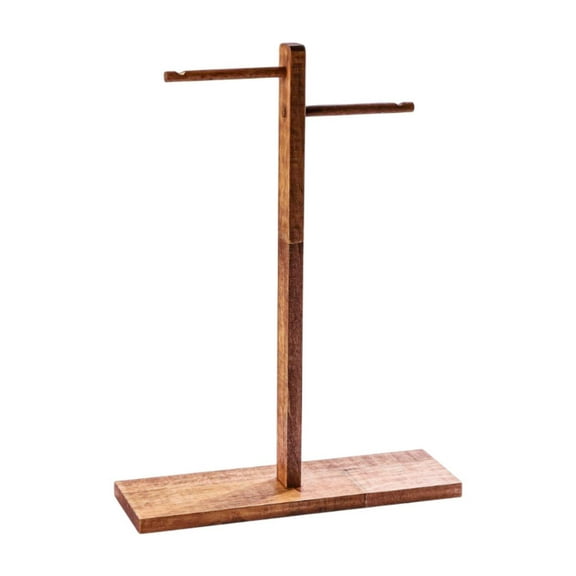 yotijay Headphone Stand Headset Holder Accessories Support Various Universal Stable Stable Tabletop Portable Wooden Game Headset Stall Walnut Color