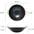 thumbnail image 6 of TrueCraftware- 19-inch Steel Curved Rim Wok- Stir Fry Pan for Chinese Japanese and Cantonese Cuisine Stir Fry Pans Traditional Woks Grilling Frying Steaming Made in Taiwan, 6 of 6