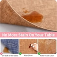 thumbnail image 4 of Lifestance Faux Leather Placemats Set of 6, Waterproof Heat Resistant Non Slip Dining Table Mats, 17x12 inch Rectangle Brown, Indoor Outdoor Use, 4 of 10