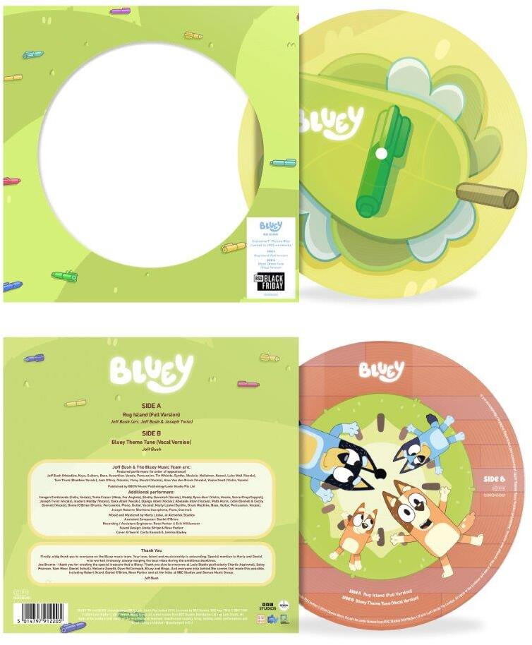 Rug Island / Bluey Theme Tune - Limited Picture Disc 7-Inch