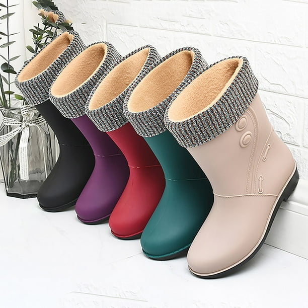 Rain Boots Tote Wellies 2025 Women Rain Shoes Tote Boots