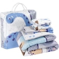 thumbnail image 6 of Baby Crib Bedding Set for Boys – Dinosaur 3 Piece Standard Size Nursery Comforter, Grey/Blue Unisex, 6 of 7