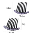 thumbnail image 2 of 2 peines laterales para el pelo con 7 dientes, peines florales con diamantes de imitación, horquillas decorativas para el pelo, accesorios para mujeres (2 estilos), 2 of 5