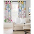 thumbnail image 2 of Pink Spring Floral Easter Blackout Curtains for Bedroom Living Room Darkening Curtains 90 Inch Farmhouse Tulip Flowers Black Out Window Curtain Privacy Window Treatment Grommet Drapes 52"x90"x2, 2 of 9
