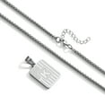 thumbnail image 5 of Apsvo Silver Initial Necklaces for Men Women Son Boyfriend Stainless Steel American Flag Stars Dog Tag Name Alphabet Letter Pendant Necklace Birthday Christmas Gift Jewelry 20+2 Inch Chain, 5 of 8