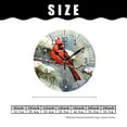 thumbnail image 2 of ATEDEANEI 12" Wall Clock Battery Operated Silent Non Ticking Winter Cardinal Bird Watercolor Cute Pattern, 2 of 5