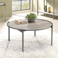 FOA Set of 3 Mordicai Metal Living Room Tables in Light Gray - Walmart.com