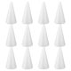 thumbnail image 4 of FELTECHELECTR 12 conos blancos sólidos hechos a mano para manualidades infantiles, accesorios para el hogar, cono para Navidad., 4 of 4