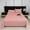 Pink, variant on Solid Color Washed Cotton Bed Sheet Set - Soft Breathable 220*230cm Fitted Sheet, Modern Minimalist Style