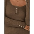 thumbnail image 6 of Womens Long Sleeve Shirts Casual Fall Fashion Clothes Tops Basic Ribbed Knit T Shirts, 6 of 6