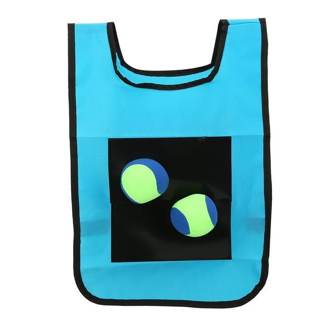Dodgeball Tag Stickness Vest Outdoor Children Throwing Target Game with Balls for Kid blue,