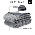 thumbnail image 4 of Cozy Tyme Davu Weighted Blanket - 20 Pound Quilted Cover 60"x 80" Grey, 4 of 10