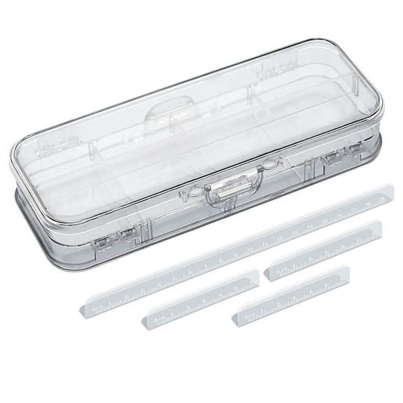 Extra Large Clear Plastic Pencil Box, Stackable with Removable Dividers, 6 Compartments for Office and Craft Supplies