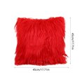 thumbnail image 3 of RuiJiao Elegant Plush Long Fluffy Pillow Cover - Invisible Zip, Easy Care, Perfect for Girls' Rooms and Home Decor, 3 of 6