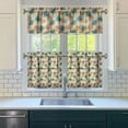 thumbnail image 3 of Hawaiian Sunshine Pineapple Curtains 3 Piece Set - Tropical Fruit Print, Yellow Golden Aesthetic Pattern, Rod Pocket Short Curtains for Small Windows, 3 of 6